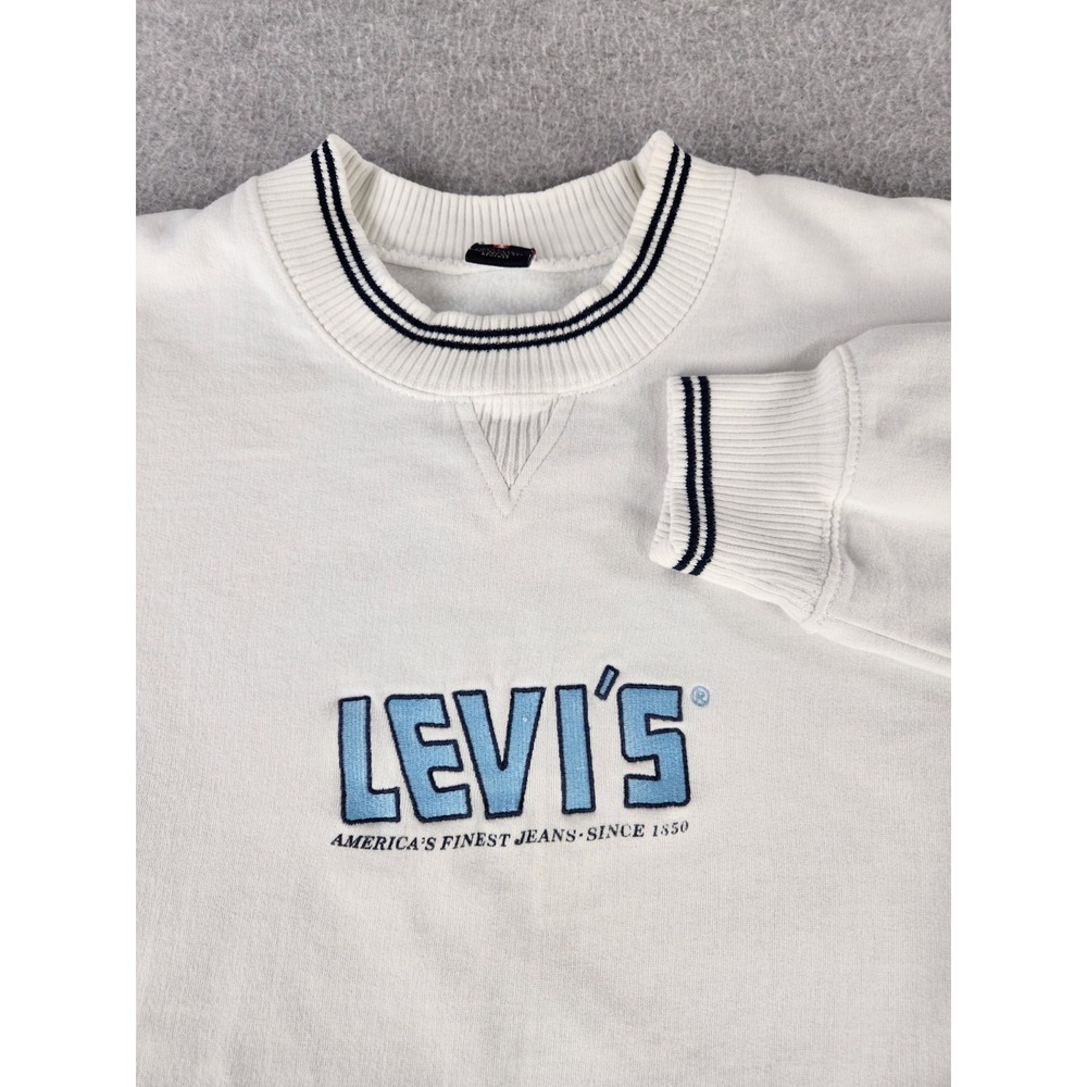 Vtg‎ Levis Sweatshirt Crewneck Embroidered Logo Jeans Since 1950 Pullover Large
